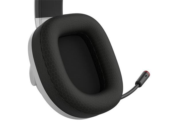 Canyon Ego GH-15, herný headset, bezdrôtový Bluetooth v5.3 / drôtový 3.5mm jack, 18 hod výdrž, USB-C nab, biely  
