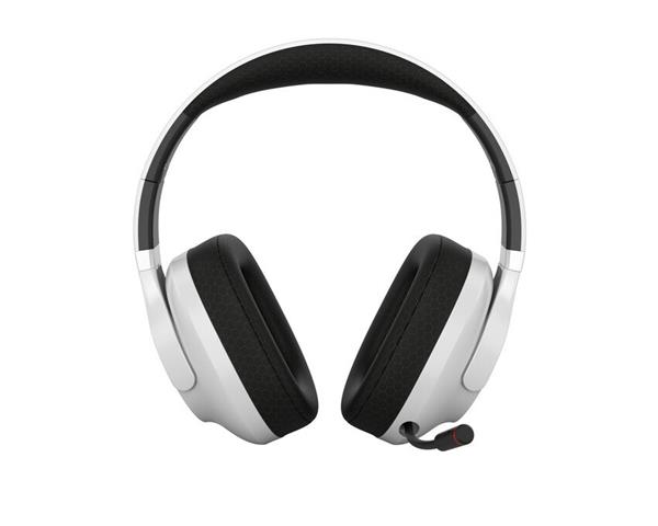 Canyon Ego GH-15, herný headset, bezdrôtový Bluetooth v5.3 / drôtový 3.5mm jack, 18 hod výdrž, USB-C nab, biely  