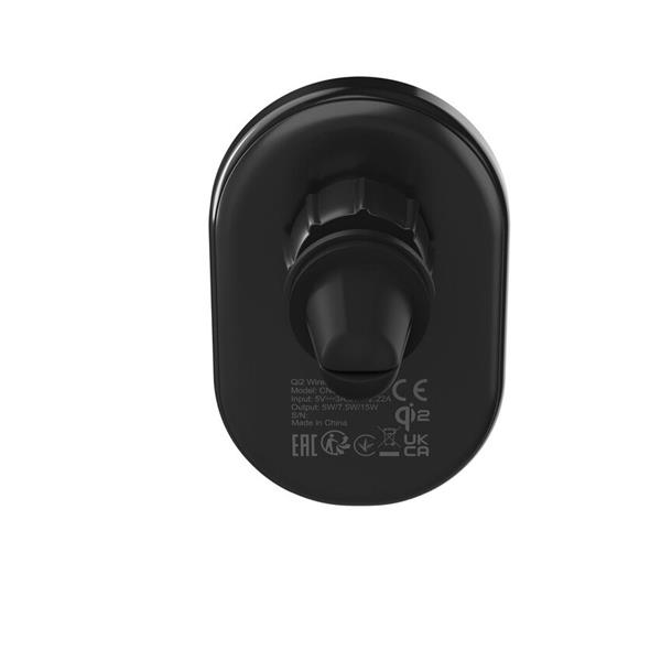 Canyon CCH-105, bezdrôtová autonabíjačka, magnetické uchytenie mobilu, 15W, 1x USB-C 20W. čierna 