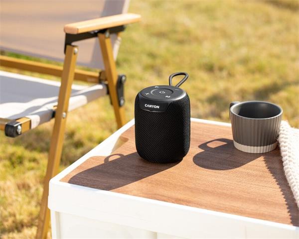 Canyon OnMove 9. Bluetooth 5.3. reproduktor, USB nabíjanie, výdrž 7 hod, SD karta, IPX6, čierny 