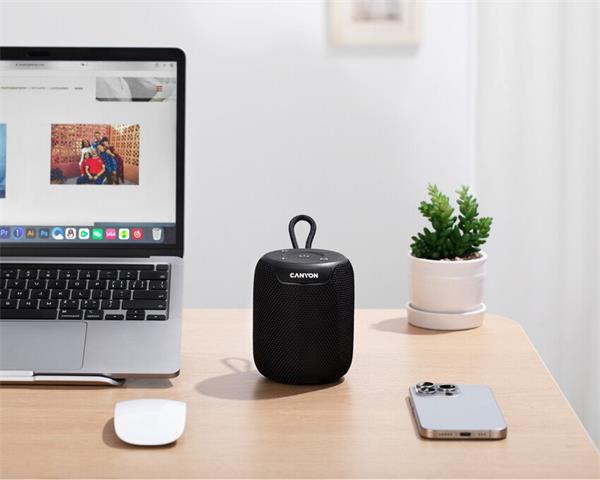 Canyon OnMove 9. Bluetooth 5.3. reproduktor, USB nabíjanie, výdrž 7 hod, SD karta, IPX6, čierny 