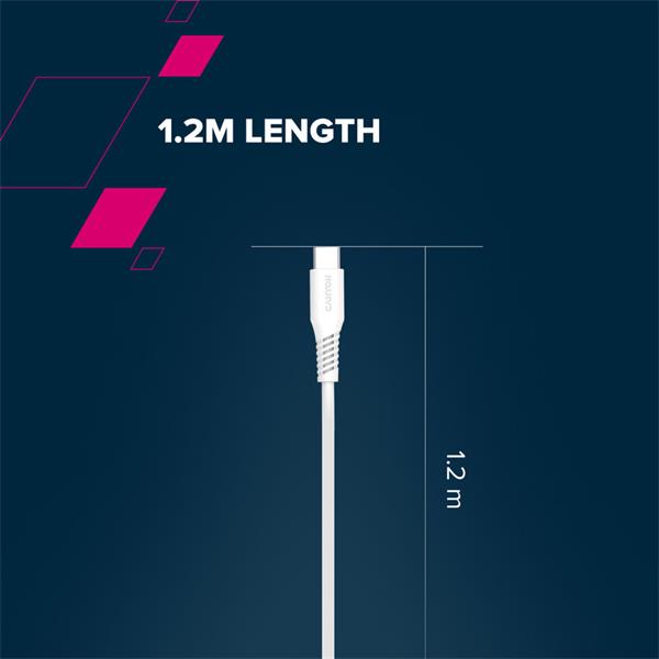 Canyon CLN30SC12, 1.2 m kábel, USB-C / Lightning, PD 27 W, 480 Mbps, biely 