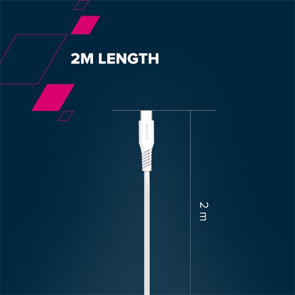 Canyon CC60SC20, 2 m kábel, USB-C / USB-C, PD 60 W, 480 Mbps, biely 