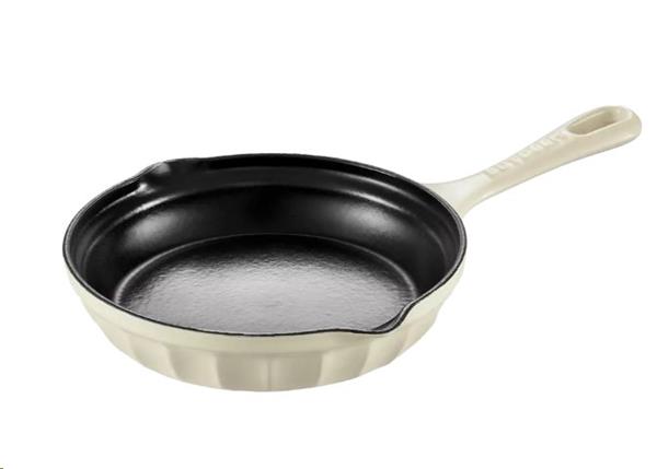 BUYDEEM Liatinová panvica  21 cm, model CP542, Farba ovsená biela 
