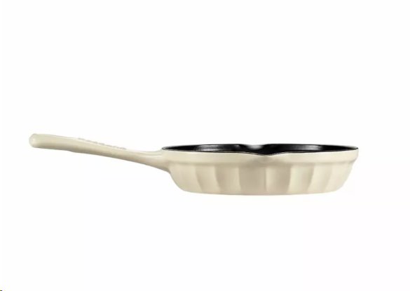 BUYDEEM Liatinová panvica  21 cm, model CP542, Farba ovsená biela 