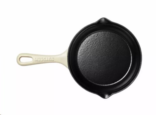 BUYDEEM Liatinová panvica  21 cm, model CP542, Farba ovsená biela 