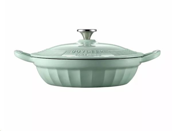 BUYDEEM Smaltovaný liatinový hrniec 3,1 L, 28cm,  model CP581, farba zelená 