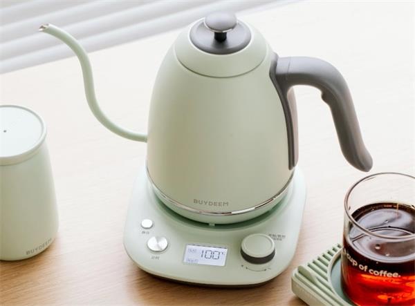 BUYDEEM Varná kanvica s husím krkom na kávu, model K821, 0,8l, farba zelená 