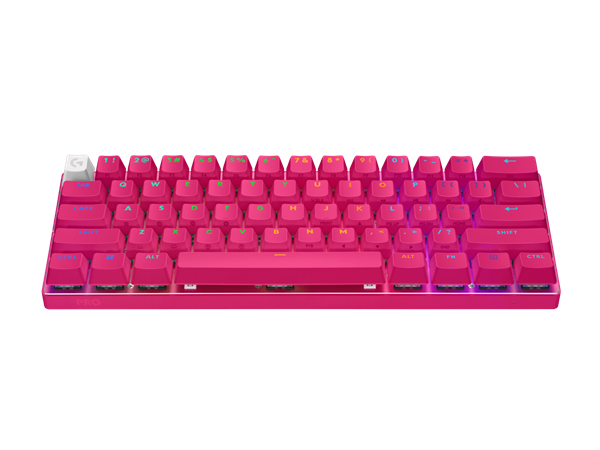 Logitech® G PRO X 60 LIGHTSPEED Wireless Gaming Keyboard (Tactile)-MAGENTA-US INT"L-2.4GHZ/BT 