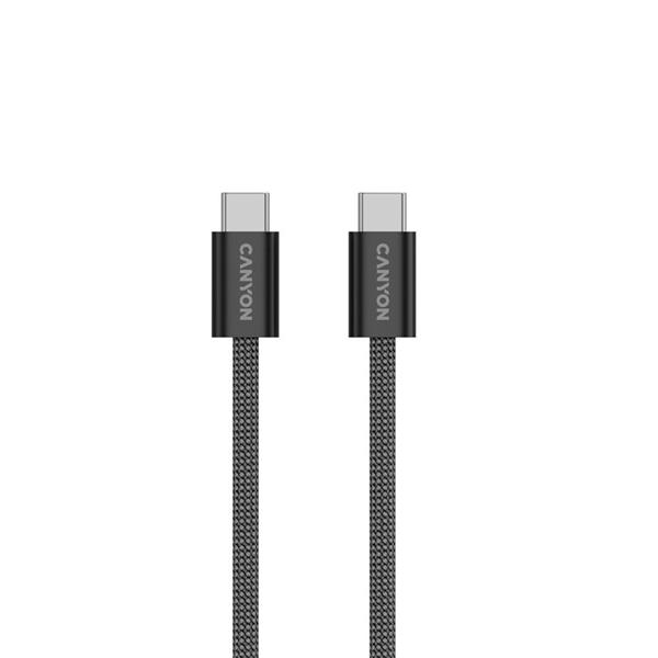 Canyon CCMG60AB15, 1 m kábel, USB-C / USB-C, magnet, PD 60 W, opletený, čierny 