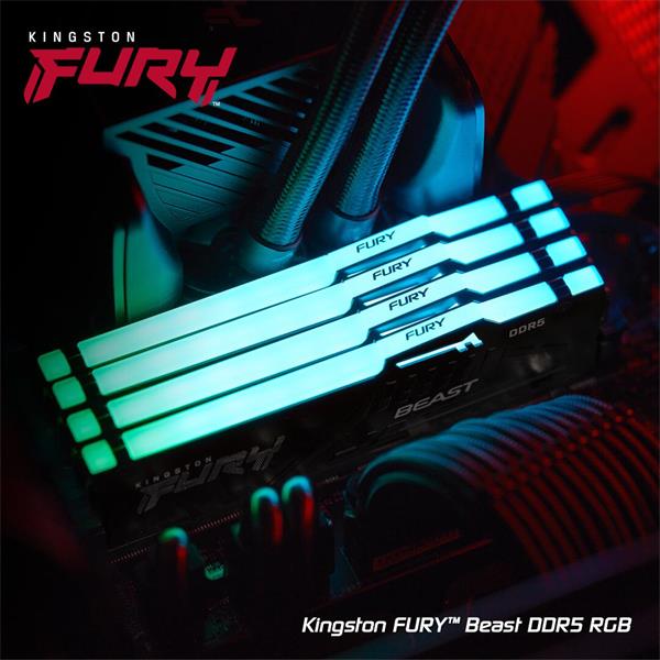 DDR 5....        128GB . 5600MHz. CL36 FURY Beast Black RGB Kingston XMP/EXPO (2x64GB) 