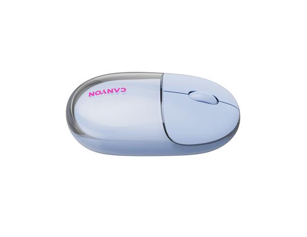 Canyon OnClick 24, 2v1 bezdrôtová optická myš Bluetooth / 2.4 GHz, 1.200 dpi, akumulátor 5.000 mAh, modrá 