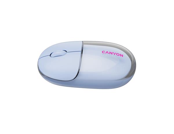 Canyon OnClick 24, 2v1 bezdrôtová optická myš Bluetooth / 2.4 GHz, 1.200 dpi, akumulátor 5.000 mAh, modrá 