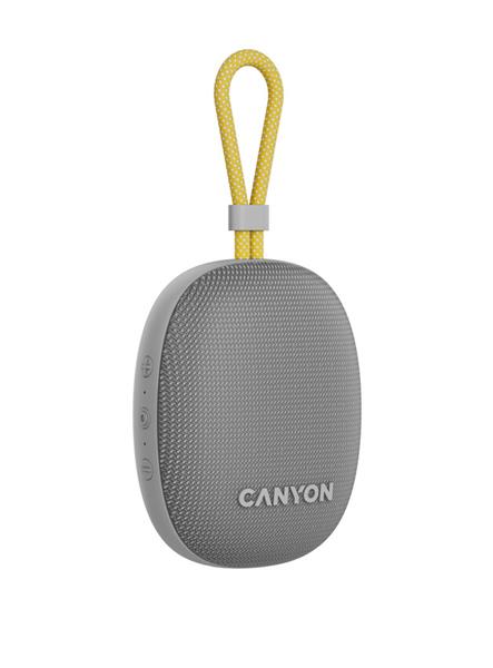 Canyon OnMove 12, prenosný Bluetooth v5.3 reproduktor, 5W, TWS, IPX7, 12 hod, USB-C nab.,šedý 
