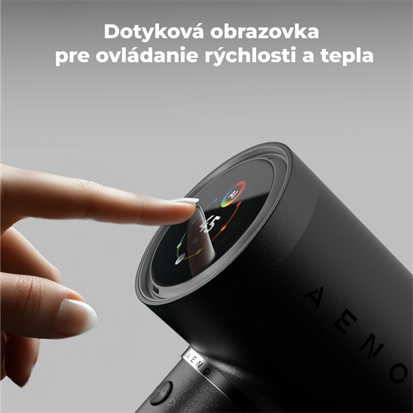 AENO Inteligentný sušič vlasov HD5, 100km h, Hlasové ovl., ionizátor, AI, NTC, Gravity senzor, Infra Senzor, 67 dB, LED 
