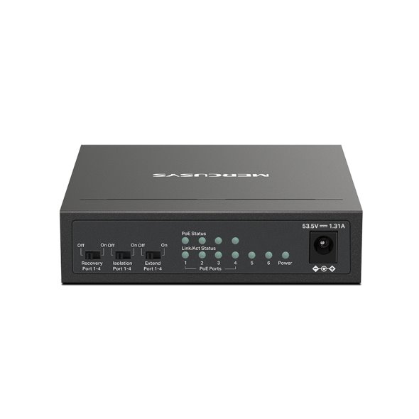 NV Version is suitabe for customers who"s voltage input is between 220V-240V,6-Port 10/100 Mbps Desktop Switch with 4-Po 