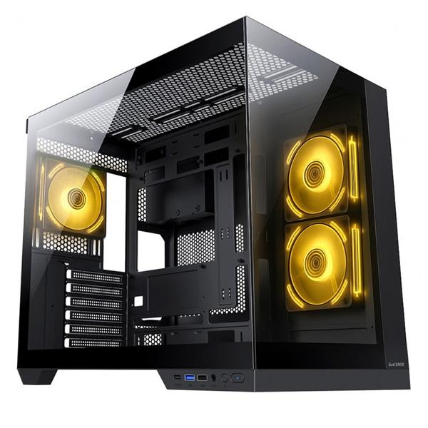 1stCOOL CubeTower DREAMER, skrinka ATX, 3x ARGB ventilátor + radič, USB3.0, USB-C, čierna 