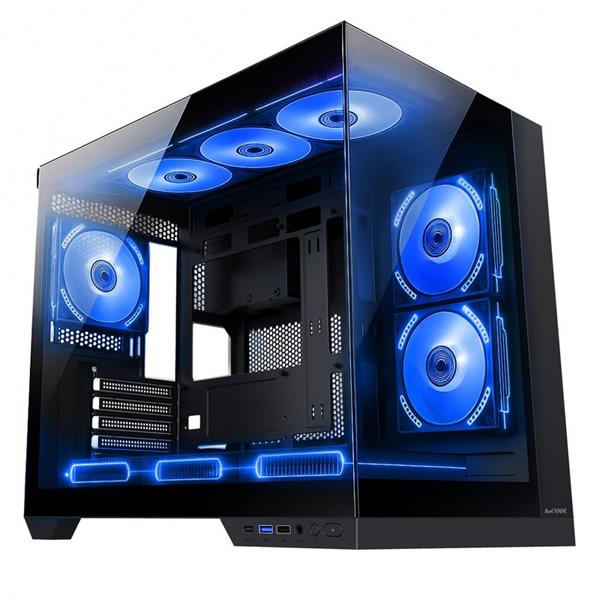 1stCOOL CubeTower DREAMER, skrinka ATX, 3x ARGB ventilátor + radič, USB3.0, USB-C, čierna 