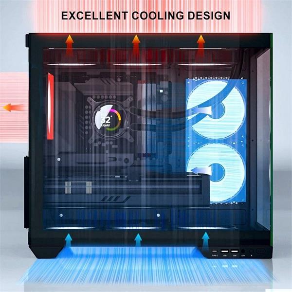 1stCOOL CubeTower DREAMER, skrinka ATX, 3x ARGB ventilátor + radič, USB3.0, USB-C, čierna 