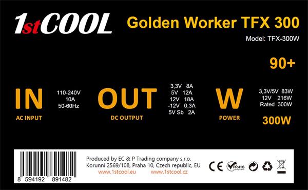 1stCOOL GOLDEN WORKER TFX 300W 88+ 