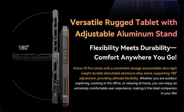 Blackview Active 10 Pro Rugged Tab 12GB/512GB, 10.95" FHD IPS 90Hz Corning Glass 3, MT6878 Octa-core, 50/108 MP, oranžov 