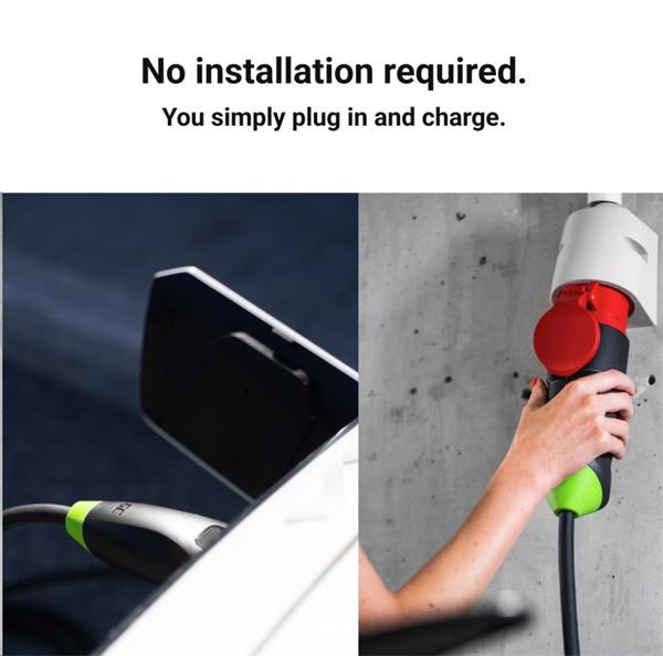 Green Cell Habu Mobillná EV nabíjačka 11kW,7 m,Type 2CEE pre nabíjanie elektromobilu,2 v 1 Wallbox v kábli s GC Apkou 
