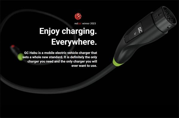 Green Cell Habu Mobillná EV nabíjačka 11kW,7 m,Type 2CEE pre nabíjanie elektromobilu,2 v 1 Wallbox v kábli s GC Apkou 