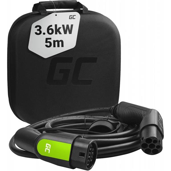Green Cell GC EV Typ 2, 3.6kW 5m kábel na nabíjanie Golf/ Passat GTE, 330e, Panamera E-Hybrid, Prius Plug-In 