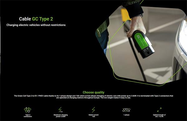 Green Cell GC EV Typ 2, 3.6kW 5m kábel na nabíjanie Golf/ Passat GTE, 330e, Panamera E-Hybrid, Prius Plug-In 