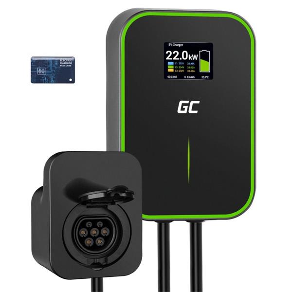 Wallbox GC EV PowerBox 22kW so zásuvkou Typ 2 na nabíjanie elektromobilov a plug-in hybridov 