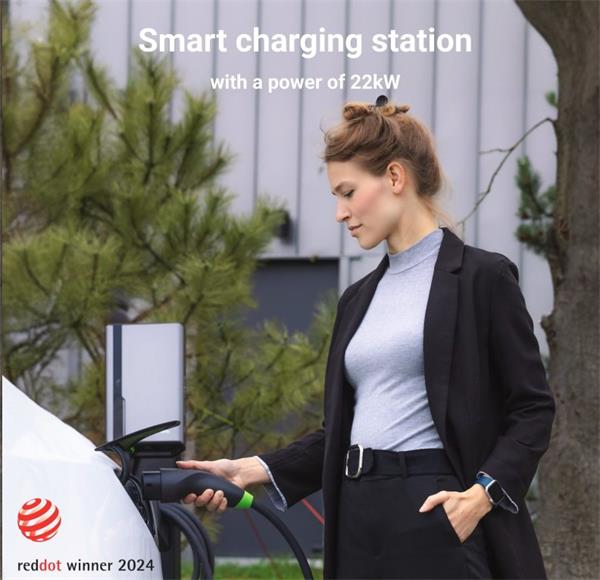 Green Cell GC HabuDen Wallbox 22kW prémiová nabíjacia stanica pre elektrické vozidlá s aplikáciou a RFID, 5m kábel 