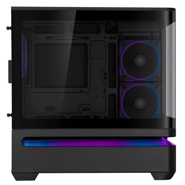 ASUS PRIME AP202 TG ARGB BLACK, 3x ARGB fan, mATX, USB-C, čierna 