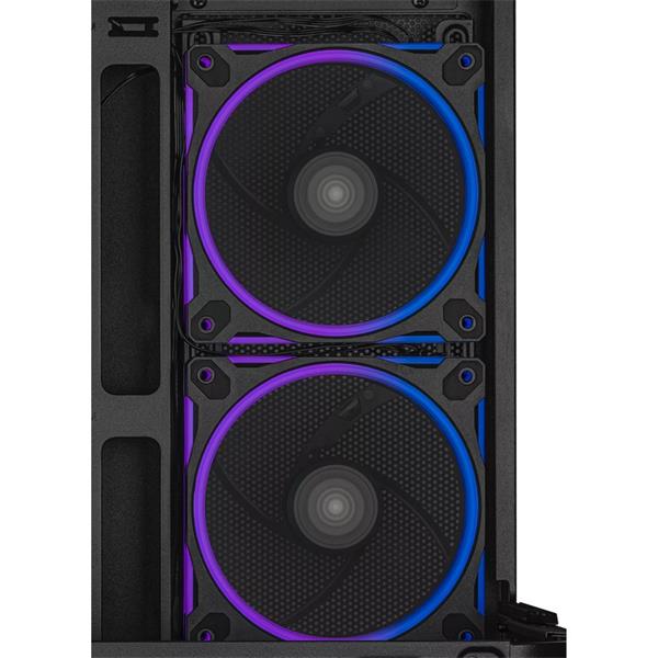 ASUS PRIME AP202 TG ARGB BLACK, 3x ARGB fan, mATX, USB-C, čierna 