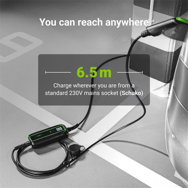 Green Cell Mobilná nabíjačka GC EV PowerCable 3,6 kW Schuko Typ 2 na nabíjanie elektromobilov a plug-in hybridov 
