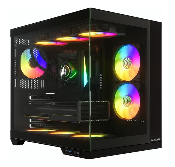 1stCOOL CubeTower DREAMER, skrinka ATX, 3x ARGB ventilátor + radič, USB3.0, USB-C, čierna 