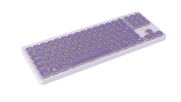 Canyon OnType 10, klávesnica, mechanická, USB, multimediálna, fialová 