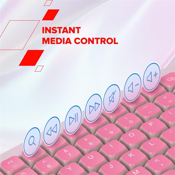 Canyon OnType 10, klávesnica, mechanická, USB, multimediálna, fialová 