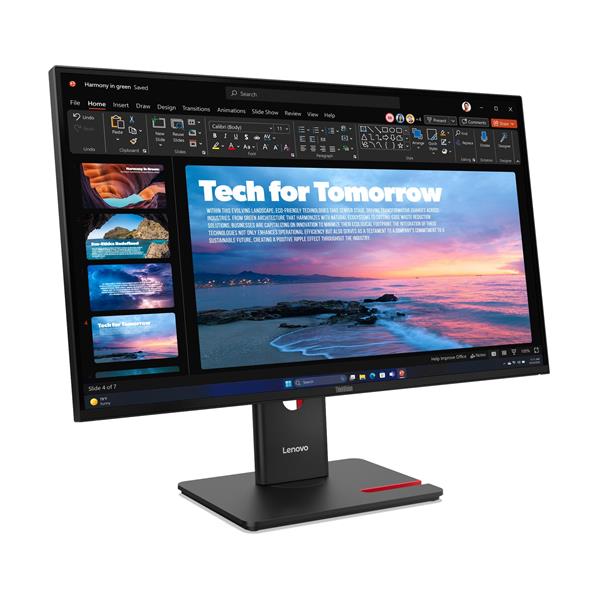 Lenovo T27QD-40 27" 2560x1440 QHD 1500:1 350cd 4ms HDMI+DP+USB+USB-C+RJ45 dock PD100W 3y 