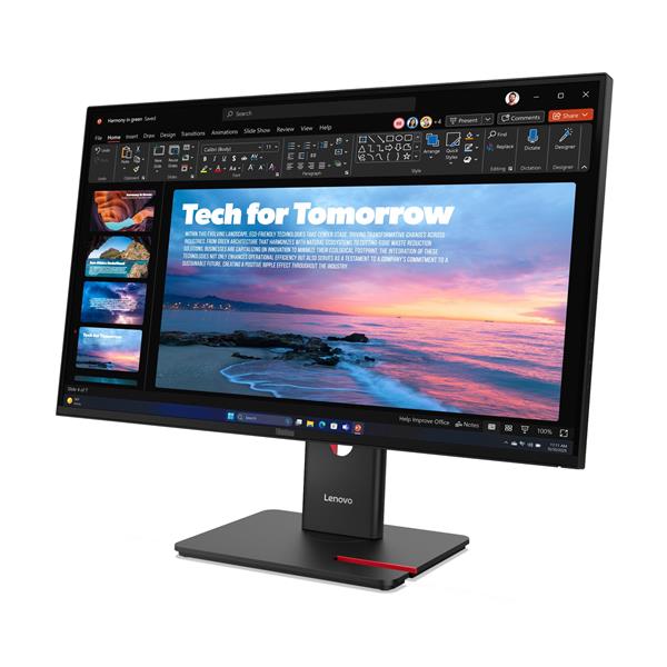 Lenovo T27QD-40 27" 2560x1440 QHD 1500:1 350cd 4ms HDMI+DP+USB+USB-C+RJ45 dock PD100W 3y 