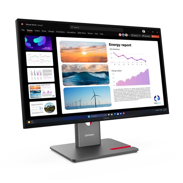 Lenovo P24Q-40 23.8" 2560x1440 QHD 1500:1 300cd 4ms HDMI+DP+USB+USB-C 3y 
