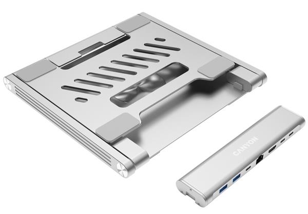 Canyon OnStand 2, Stojan na notebook s odnímateľným magnetickým hubom 6v1 