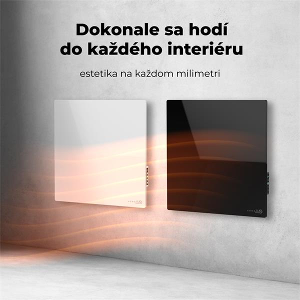 AENO AGH11S Premium QUADRO Smart Ohrievač, Biely, LED, WI-FI, max 500W, 50x50cm,  Infra 