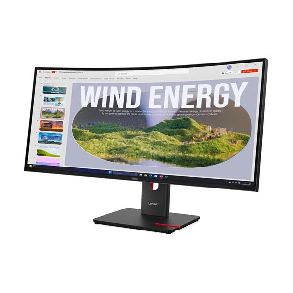 Lenovo T34WD-40 34" 3440x1440 3000:1 300cd 4ms HDMI+DP+USB+USB-C+RJ45 dock PD100W 3y 