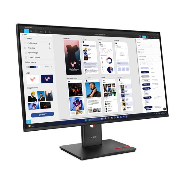 Lenovo T32UD-40 31.5" 3840x2160 1500:1 350cd 4ms HDMI+DP+USB+USB-C+RJ45 dock PD100W 3y 