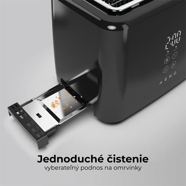 AENO 2-plátkový hriankovač TS2 , 930W,  automatický,  čierna farba, EU 