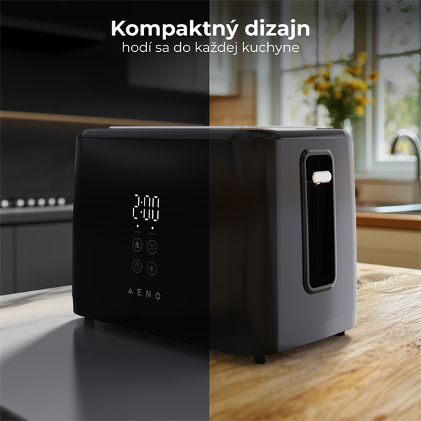 AENO 2-plátkový hriankovač TS2 , 930W,  automatický,  čierna farba, EU 