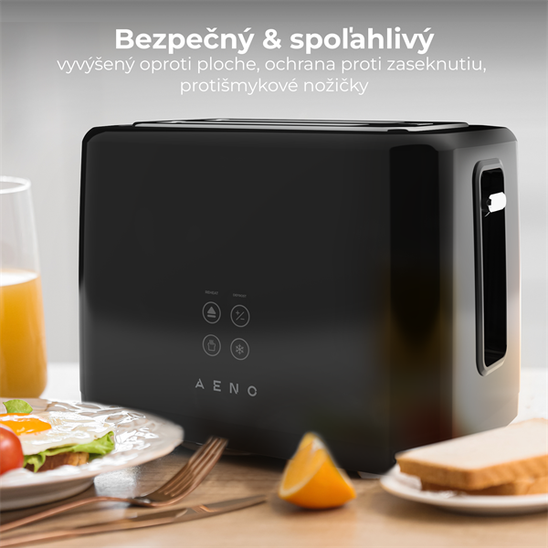 AENO 2-plátkový hriankovač TS2 , 930W,  automatický,  čierna farba, EU 
