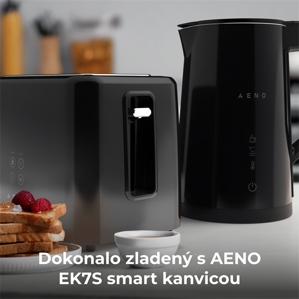 AENO 2-plátkový hriankovač TS2 , 930W,  automatický,  čierna farba, EU 