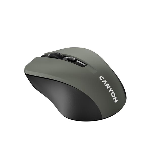 Canyon OnClick W01, Wireless optická myš USB, 800/1000/1200 dpi, šedo-čierna 