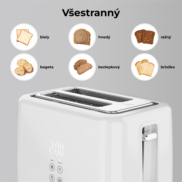 AENO 2-plátkový hriankovač TS2 , 930W,  automatický,  biela farba, EU 